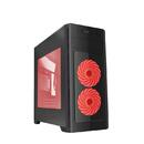 Carcasa Gembird ATX case Fornax 1000R - red led fans, USB 3.0