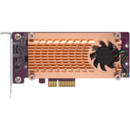Qnap Dual M.2 22110/2280 PCIe SSD expansion card (PCIe Gen2 x4), Low-profile