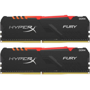 Memorie Kingston HyperX 64GB 3200MHz Fury RGB CL16 (4x16GB)
