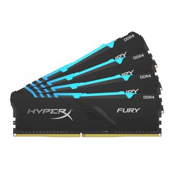 Memorie Kingston HyperX FURY Memory RGB 32GB (4x8GB) DDR4 3200MHz Intel XMP CL16