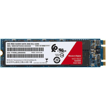 SSD Western Digital  Red SA500 NAS SSD 500GB M.2 SATA3 R/W:560/530 MB/s 3D NAND