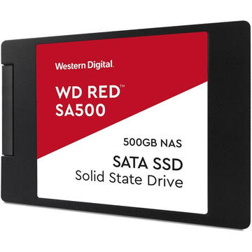 SSD Western Digital  Red SA500 NAS SSD 2.5'' 500GB SATA/600, 560/530 MB/s, 7mm, 3D NAND