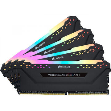 Memorie Corsair Vengeance RGB PRO DDR4 32GB (4x8GB) 3200MHz CL16 1.35V XMP 2.0 Black