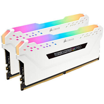 Memorie Corsair Vengeance RGB PRO DDR4 64GB (4x16GB) 2666MHz CL16 1.2V XMP 2.0 White