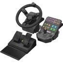 Simulator Volan Pedale si Panou Lateral de Control Logitech Saitek Farm Sim, Black + Pedals