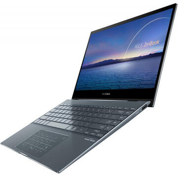 Notebook Asus ZenBook Flip 13 UX363EA, FHD Touch, Procesor Intel Core i7-1165G7 (12M Cache, up to 4.70 GHz, with IPU), 16GB DDR4, 1TB SSD, Intel Iris Xe, Win 10 Home, Pine Grey