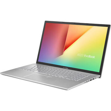 Notebook Asus VivoBook 17 M712DA, FHD, Procesor AMD Ryzen™ 5 3500U (4M Cache, up to 3.70 GHz), 12GB DDR4, 512GB SSD, Radeon Vega 8, No OS, Transparent Silver
