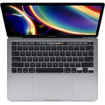 Notebook Apple MacBook Pro 13 Retina with Touch Bar, Ice Lake i5 2.0GHz, 16GB DDR4X, 512GB SSD, Intel Iris Plus, Mac OS Catalina, Space Grey, INT keyboard, Mid 2020