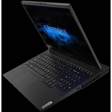 Notebook Lenovo Gaming 15.6'' Legion 5 15ARH05, FHD IPS 120Hz, Procesor AMD Ryzen™ 5 4600H (8M Cache, up to 4.0 GHz), 8GB DDR4, 256GB SSD, GeForce GTX 1650 4GB, Free DOS, Phantom Black