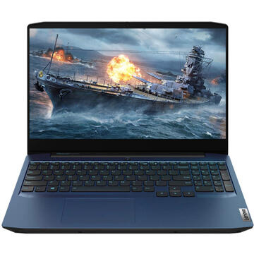 Notebook Lenovo Gaming 15.6'' IdeaPad 3 15IMH05, FHD IPS, Procesor Intel® Core™ i7-10750H (12M Cache, up to 5.00 GHz), 16GB DDR4, 512GB SSD, GeForce GTX 1650 4GB, Free DOS, Chameleon Blue