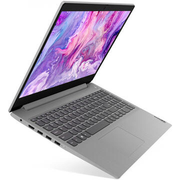 Notebook Lenovo IdeaPad 3 15ADA05, HD, Procesor AMD Athlon™ Silver 3050U (4M Cache, up to 3.2 GHz), 4GB DDR4, 128GB SSD, Radeon, No OS, Platinum Grey
