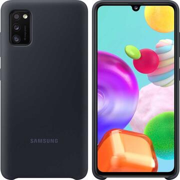 Husa Samsung Galaxy A41 (2020) Silicone Cover Black EF-PA415TBEGEU
