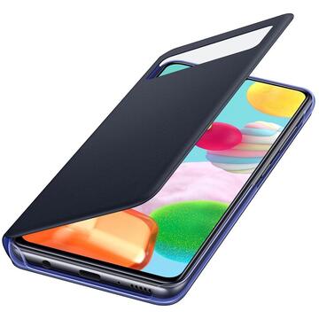 Husa Samsung Galaxy A41 (2020) S View Wallet Cover Black EF-EA415PBEGEU