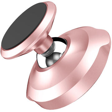 Baseus Suport Auto Small Ears Magnetic Rose Gold (rotatie 360�, cu adeziv)