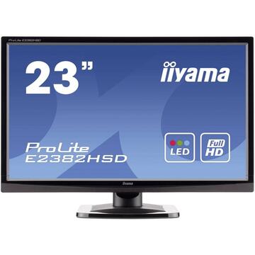 Monitor Refurbished Monitor LED iiYama ProLite E2382HSD, 23 Inch Full HD, VGA, DVI
