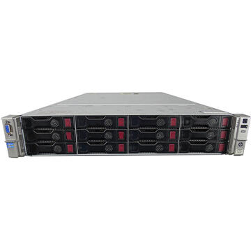 Server Refurbished Server HP ProLiant DL380p G8 2U, 2xCPU Intel Hexa Core Xeon E5-2620 2.0GHz-2.5GHz, 128GB DDR3 ECC, 2 X SSD 240GB + 4x2TB SATA/7.2K, Raid P420/1GB, iLO4 Advanced, 2 Port x10 Gigabit SFP, 2xSurse Hot Swap