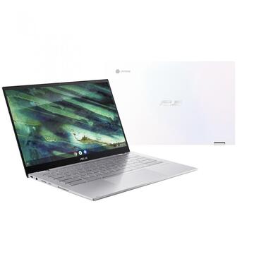 Notebook Asus Chromebook Flip C436FA, FHD Touch, Procesor Intel® Core™ i3-10110U (4M Cache, up to 4.10 GHz), 8GB, 128GB SSD, GMA UHD, Chrome OS, Aerogel White