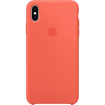 Husa Husa originala din silicon Nectarine Portocaliu pentru APPLE iPhone Xs Max