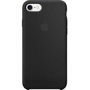 Husa Husa originala din Silicon Negru pentru Apple iPhone 7, iPhone 8, iPhone SE 2020