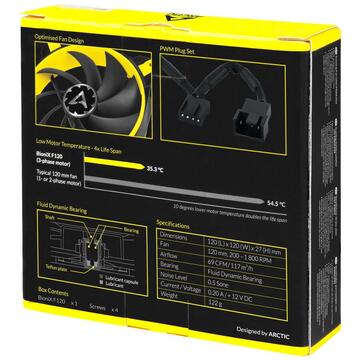 Arctic Cooling ARCTIC BioniX F120 Gaming Fan with PWM PST