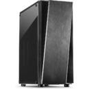 Carcasa Inter-Tech T-11 TELEVEN, tower case (black, side part made of acrylic glass)