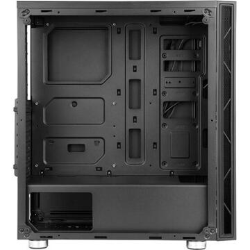 Carcasa Cooltek Two Basic RGB, tower case (black, front with elements of tempered glass)