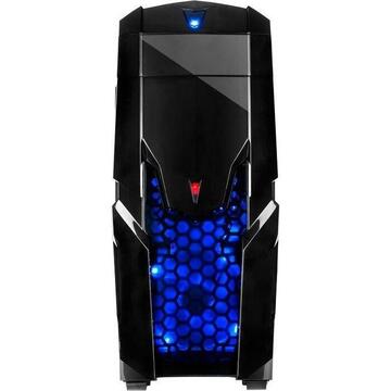 Carcasa Inter-Tech Q2 Illuminator blue, tower case (black, window kit)