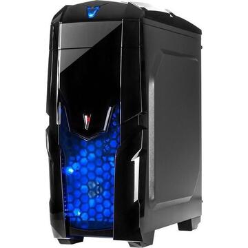 Carcasa Inter-Tech Q2 Illuminator blue, tower case (black, window kit)