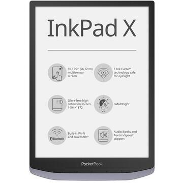eBook Reader Pocketbook InkPad X e-book reader Touchscreen 32 GB Wi-Fi Black,Silver