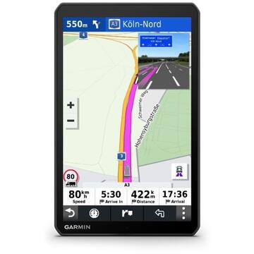 Dispozitiv sat-nav Garmin GPS dēzl LGV800 8" de 8 inci pentru camioane cu trafic in timp real