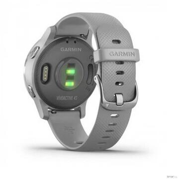 Smartwatch Garmin Vivoactive 4S, 1.1 inch, Curea silicon, Powder Gray