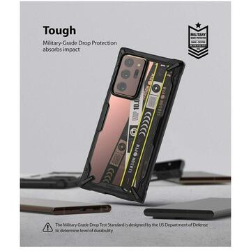 Husa Husa Ringke Fusion X Samsung Galaxy Note 20 Ultra Ticket Band Transparent/Negru