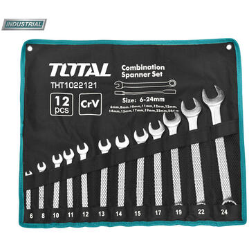 TOTAL Set  12 chei combinate - 6-24mm (INDUSTRIAL)