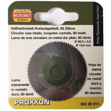 Proxxon Micromot Disc debitor din carbid, 50mm, 80dinti