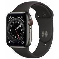 Smartwatch Apple Watch Series 6 GPS + Cell 44mm Gra. Steel Black Sport Band