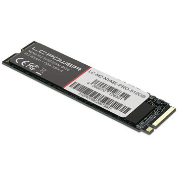 SSD LC-Power Phenom Pro Series 512GB, PCI Express 3.0 x4, M.2