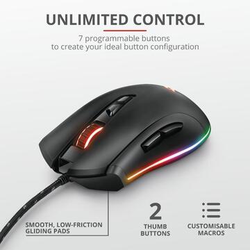 Mouse Trust GXT 900 Kudos, USB, Black