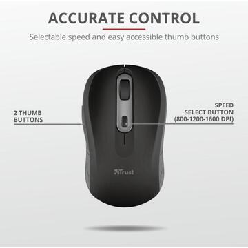 Mouse Trust Duco Dual, USB Wireless, Black