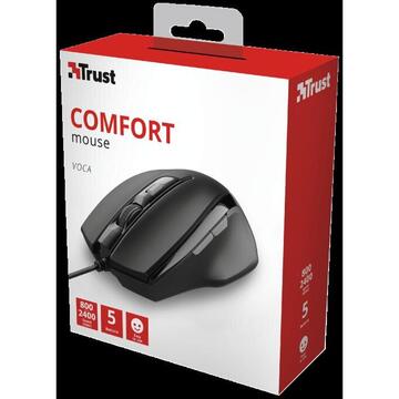 Mouse Trust Voca Comfort, USB, Black