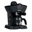 Espressor Heinner Retro Effect HEM-200BK, 800W, 3.5bar, capacitate rezervor 0.24L, termometru frontal apa, optiuni preparare: espresso si cappuccino, Negru