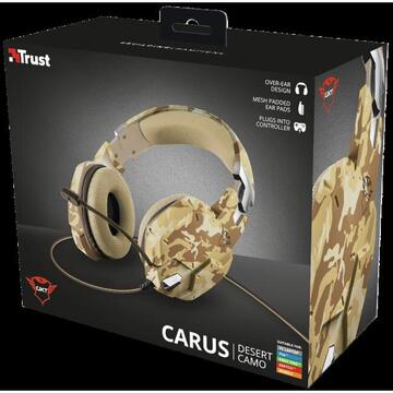 Casti Trust GXT 322D Carus Gaming Headset dese