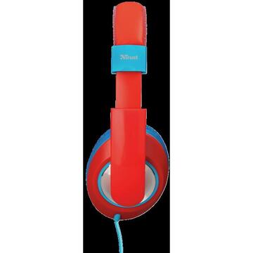 Casti Trust Sonin Kids Headphones - red