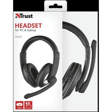 Casti Trust Reno Headset for PC and laptop