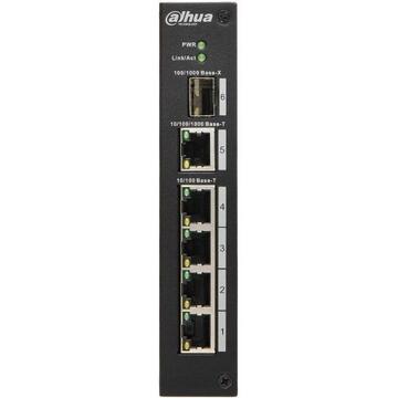Switch Dahua Europe PFS3106-4ET-60 network switch Unmanaged L2 Fast Ethernet (10/100) Black Power over Ethernet (PoE)