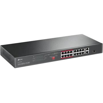Switch TP-LINK TL-SL1218P network switch Fast Ethernet (10/100) Black Power over Ethernet (PoE)