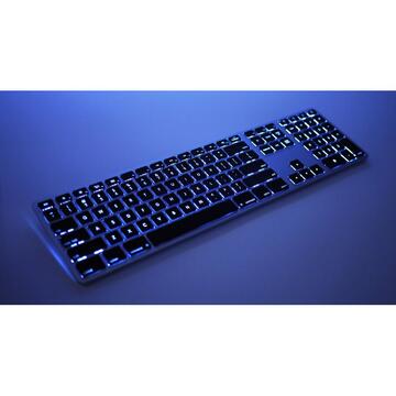 Tastatura Matias Keyboard aluminum Mac bluetooth backlight Silver