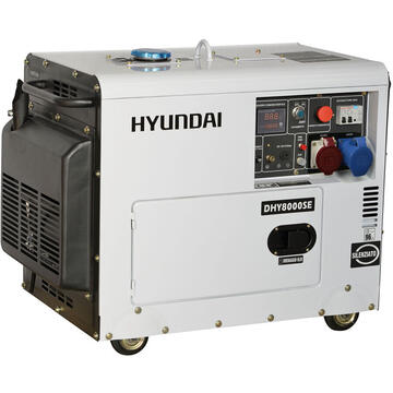 Generator de curent trifazat Motorina Hyundai DHY8600SE-T 1 x 380V + 1 x 220 V, 7000W, 12CP