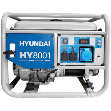 Generator de curent monofazic Hyundai HY8001 7500W, 4 timpi, 16 CP,Benzina