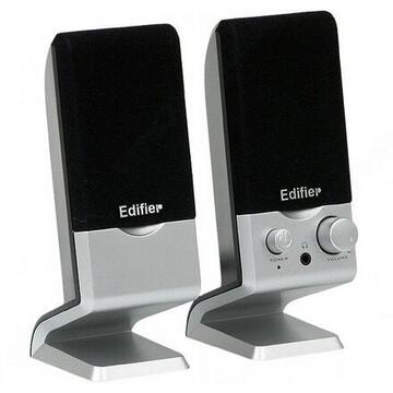 BOXE EDIFIER 2.0, RMS:   1.2W (2 x 0.6W), control volum, USB power, silver,  "M1250-SL" (include timbru verde 0.5 leu)