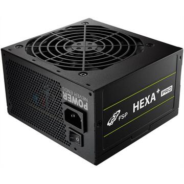 Sursa SURSA FORTRON 500W (real), HEXA+ PRO, (max. 550W), fan 12cm, 80+ eficienta, fully sleeved, 1x CPU 4+4, 2x PCI-E 6+2), 5x SATA "HEXA+ PRO 500"